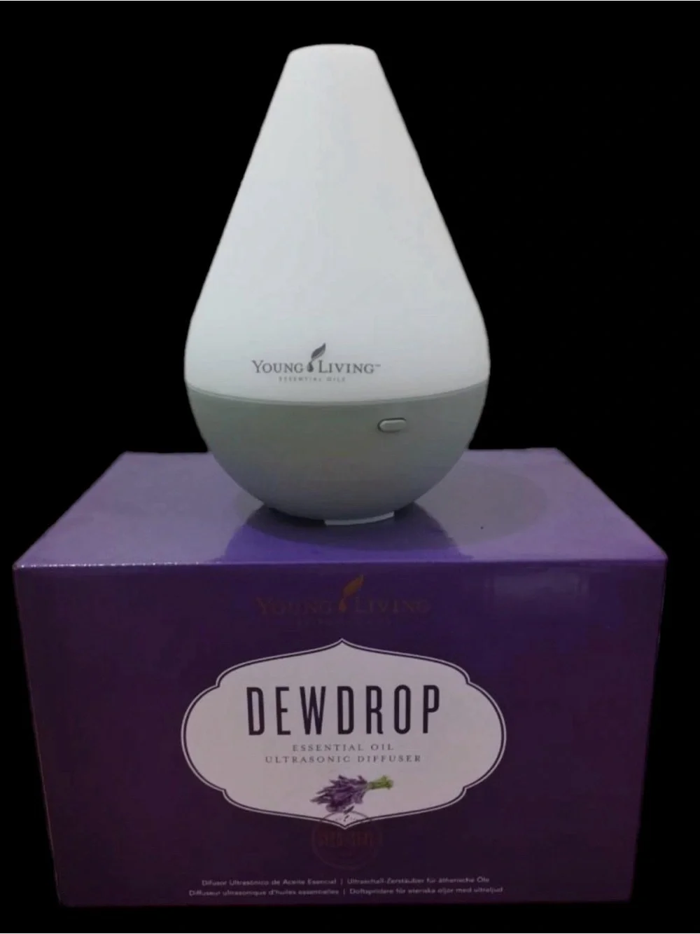 Young Living Dewdrop Diffuser - White and Light Gray Aroma Diffuser New in Box